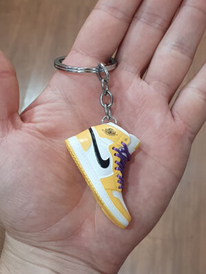 Chaveiro Tênis Sneakers Air Jordan 1 Mid Lakers