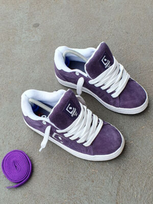 Qix Combat Suede Roxo Branco