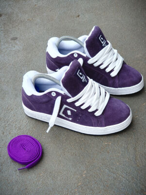 Qix Combat Suede Roxo Branco