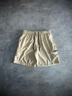 Shorts Stranger Tactel Cargo Letters Tag - Areia