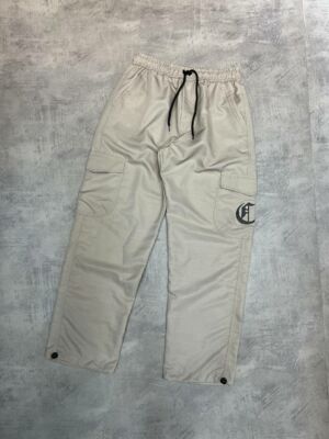 Calça Rip Stop Cargo Compton Logo - Creme