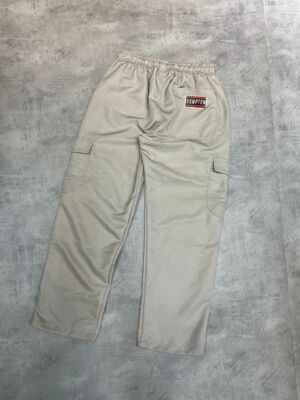 Calça Rip Stop Cargo Compton Logo - Creme