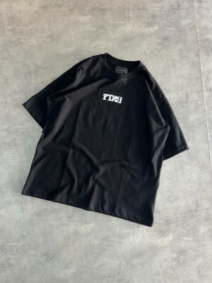 Camiseta Oversized Fire Pixel Logo (Preto)