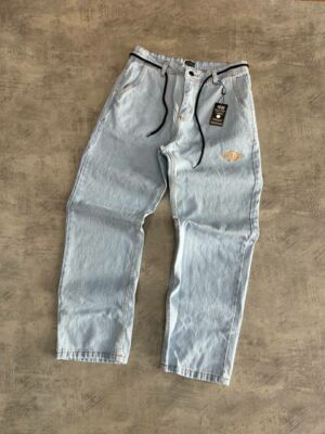 Calça Baggy 4ticity Bordado Laranja - Jeans